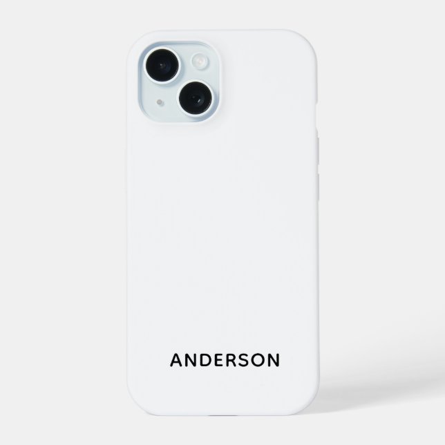 Simple Custom Personalized White Iphone Case (Back)