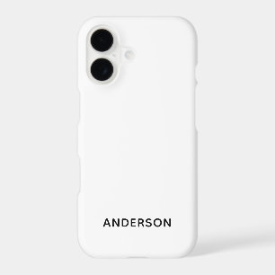 Simple Custom Personalized White iPhone 17 Case