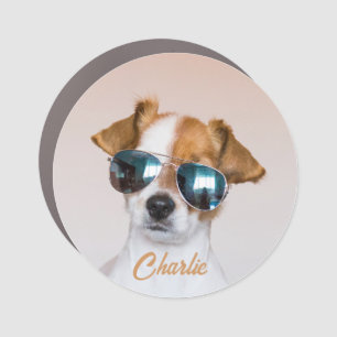 Simple Custom Pet Dog Photo Car Magnet