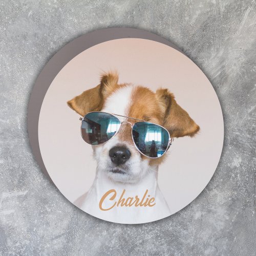 Simple Custom Pet Dog Photo  Car Magnet