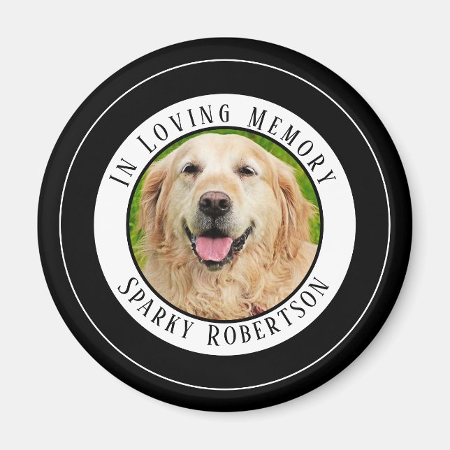 Simple Custom Pet Memorial Magnet (Front)