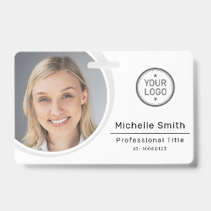 Simple custom photo and name employee badge