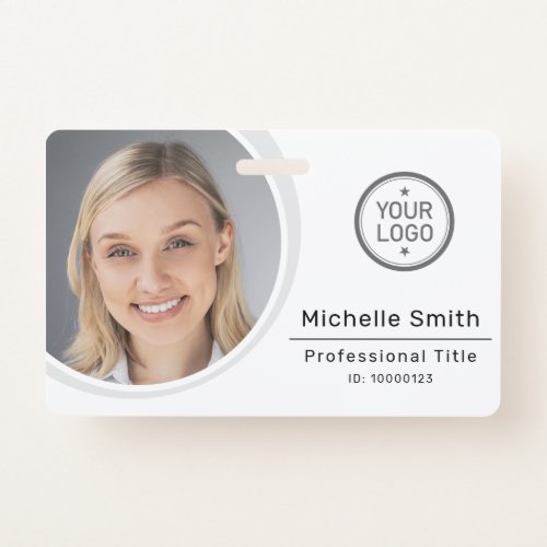 Simple custom photo and name employee badge