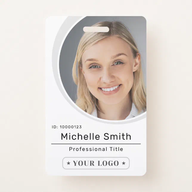 Simple Custom Photo And Name Employee Badge 