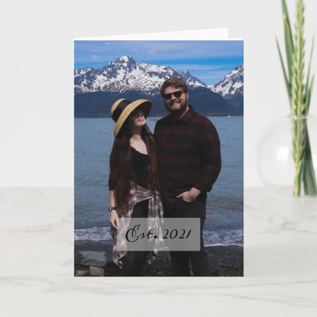 Simple Custom Photo Anniversary Card  (Front)
