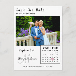 Simple Custom Photo Calendar Save the date card