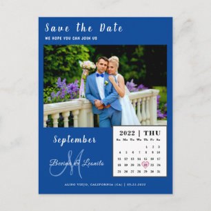 Simple Custom Photo Calendar  Save the date card