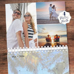 Simple Custom Photo Collage 4 Per Month Calendar<br><div class="desc">Create your own custom personalized photo collage calendar with 4 photos per month (40 total pictures) utilizing this simple, easy-to-upload photo collage template including a full-bleed photo behind the calendar grid page. Ideal to feature favorite pictures of family, kids, friends, couple, vacation or travel pictures or showcase your photography to...</div>
