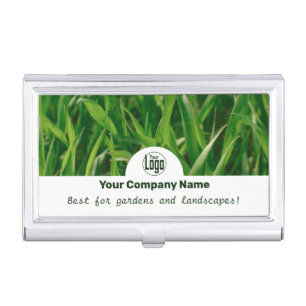 Simple Custom Photo Company Logo, Name & Tagline Business Card Case