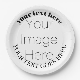 simple custom photo create your own Paper Napkin Plates