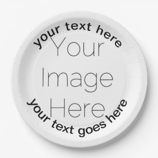 simple custom photo create your own Paper Napkin Plates