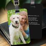 Simple Custom Photo Dog Pet Personalized  Luggage Tag<br><div class="desc">Embark on your travels with a touch of personality and a hint of whimsy with our Modern Photo Luggage Tag designed especially for dog lovers. Whether you're jetting off on a business trip or setting out on a vacation adventure, this luggage tag ensures that your belongings are both identifiable and...</div>
