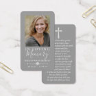Simple Custom Photo Holy Cross Memorial Cards