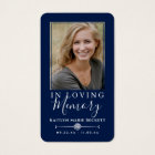 Simple Custom Photo Holy Dove Memorial Cards