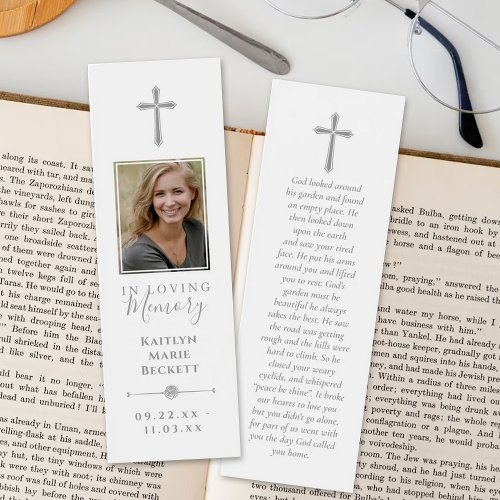 Simple Custom Photo Memorial Bookmarks