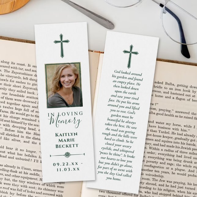 Simple Custom Photo Memorial Bookmarks (Creator Uploaded)