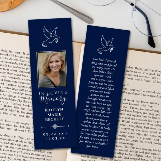 Simple Custom Photo Memorial Bookmarks (Creator Uploaded)