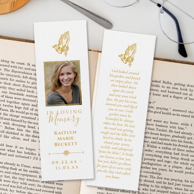 Simple Custom Photo Memorial Bookmarks (Creator Uploaded)
