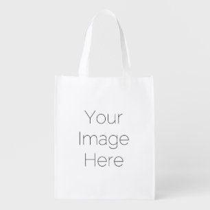 simple custom photo personal Reusable Grocery Bag