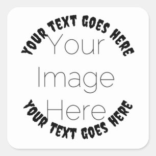simple custom photo personalized Halloween Square Sticker