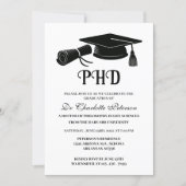 Simple Custom Photo PHD Doctoral Graduation Invitation (Front)