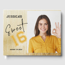 Simple Custom Photo Sweet Sixteen Birthday