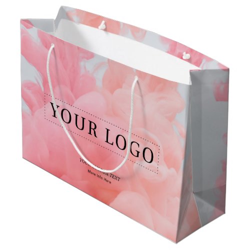 Simple Custom Photo  Text Business Logo  Large Gift Bag