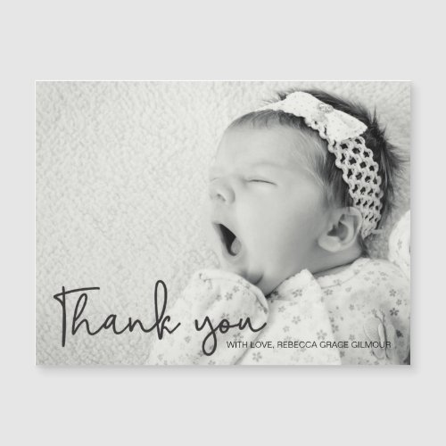 Simple Custom Photo Thank You From Baby Girl