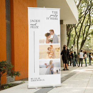 Simple Custom Photo Wedding 3 Custom Photo Welcome Retractable Banner