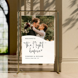 Simple Custom Photo Welcome Rehearsal Dinner Foam Board
