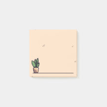 Simple Custom Plant Design Post-it Notes