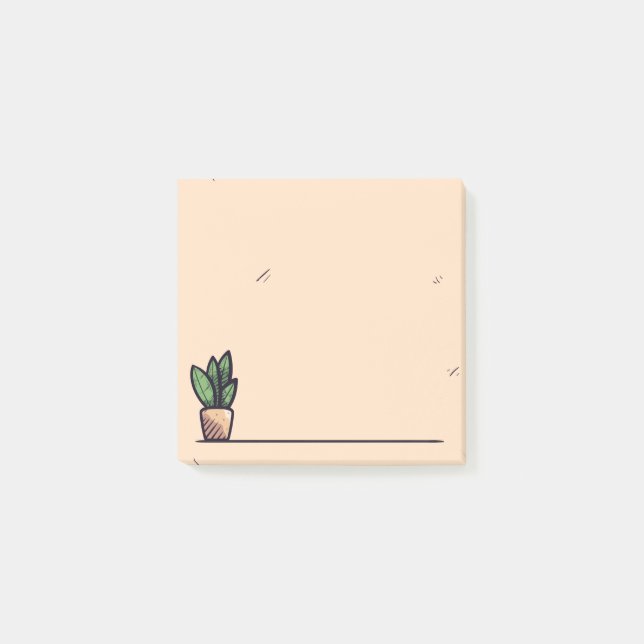 Simple Custom Plant Design Post-it Notes (Front)
