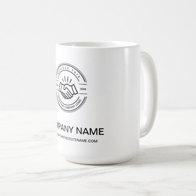  Simple Custom Promotional Business Logo  Coffee Mug (Front Right)