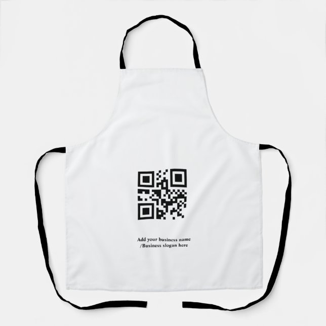 Simple custom QR code add you name logo Classic Ro Apron (Front)