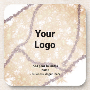 Simple custom QR code add you name logo Classic Ro Beverage Coaster