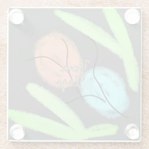 Simple custom QR code add you name logo Classic Ro Glass Coaster