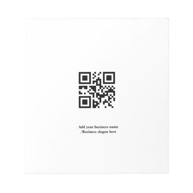 Simple custom QR code add you name logo Classic Ro Notepad (Front)