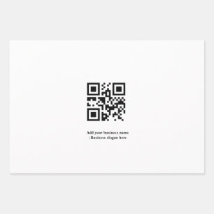 Simple custom QR code add you name logo Classic Ro Wrapping Paper Sheets