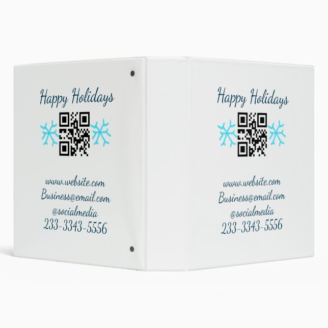 simple custom QR code add your name text  Classic  3 Ring Binder (Background)