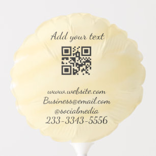 simple custom QR code add your name text  Classic  Balloon