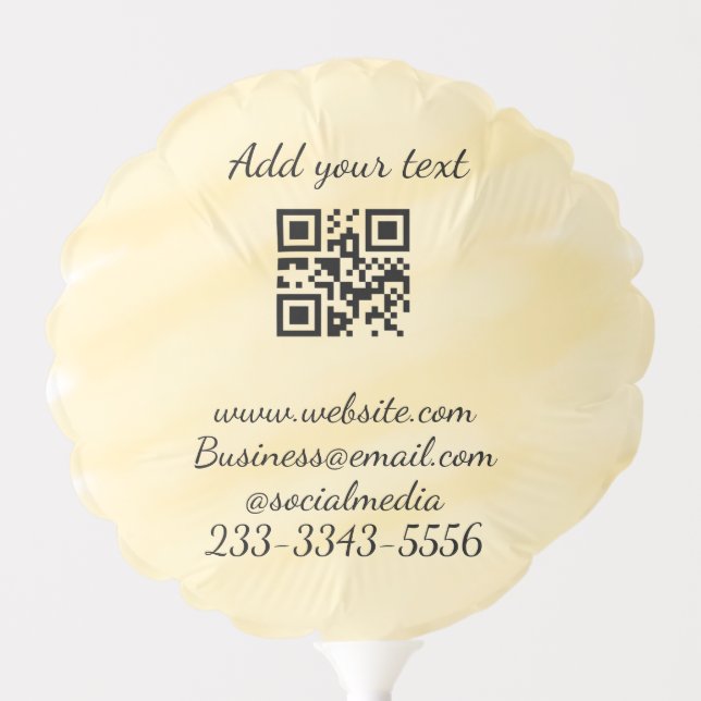 simple custom QR code add your name text  Classic  Balloon (Front)