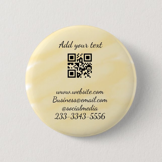 simple custom QR code add your name text  Classic  Button (Front)