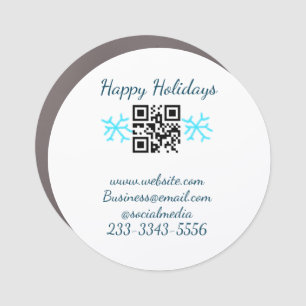 simple custom QR code add your name text Classic Car Magnet