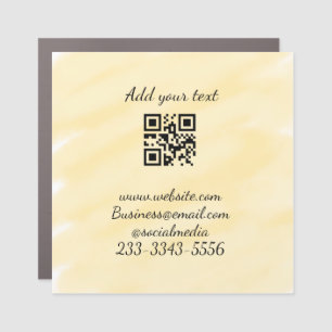 simple custom QR code add your name text Classic Car Magnet