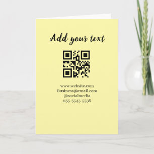 simple custom QR code add your name text  Classic  Card