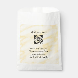 simple custom QR code add your name text Classic Favor Bag