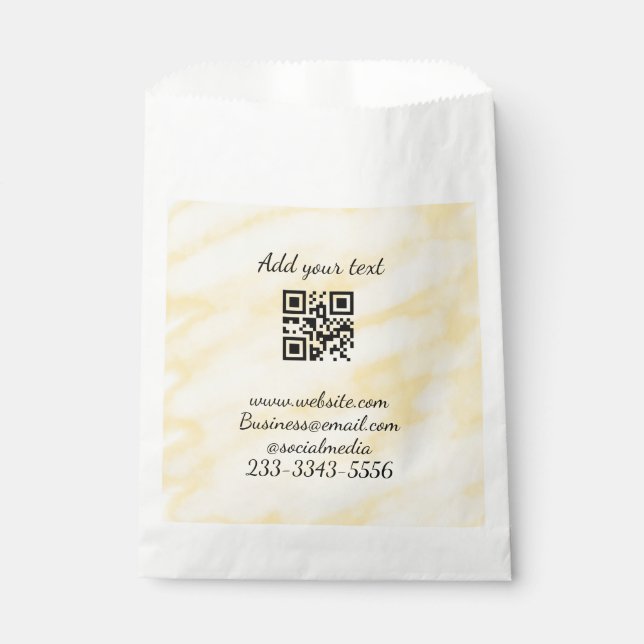 simple custom QR code add your name text  Classic  Favor Bag (Front)