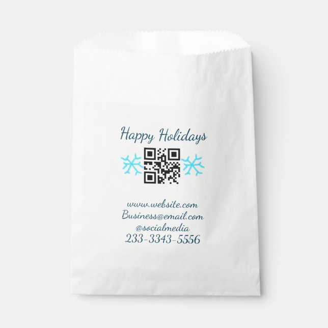simple custom QR code add your name text  Classic  Favor Bag (Front)