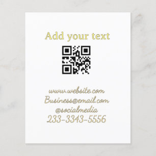 simple custom QR code add your name text Classic Flyer