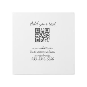 simple custom QR code add your name text  Classic  Gallery Wrap